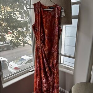 Desigual Orange and Pink Sleeveless Dress
